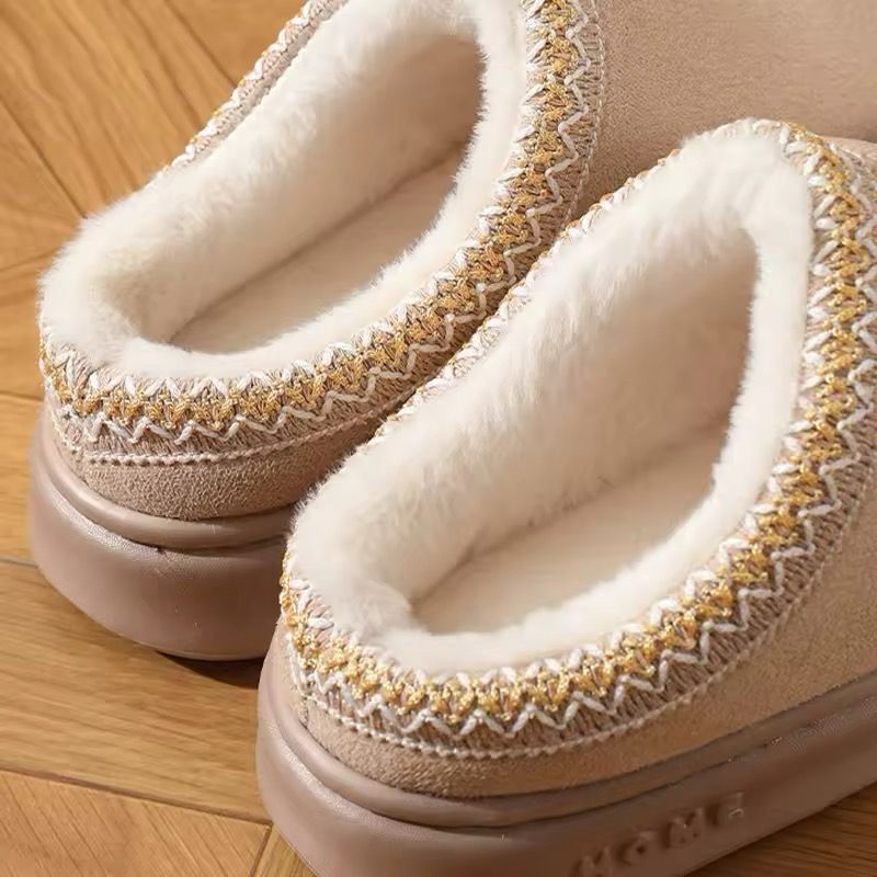 Cozy Fleece-Lined Winter Slippers – Unisex, Indoor & Outdoor